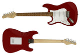 Zenison Southpaw Electric Guitar - Left Handed, Triple Pickups 3 - Red