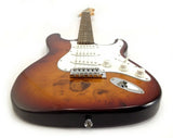 Zenison Strat Guitar Burl Maple Sunburst Tobacco Solid Wood Electric Guitar