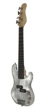 36" Children's LED Electric Bass Guitar - Clear Acrylic