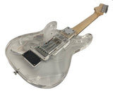 Children's Mini Electric Guitar with LED Lighting - Clear Acrylic