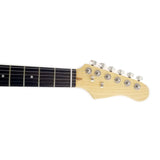 Zenison Electric 6 String Black Guitar Combo Starter Set Solid Wood Body Case