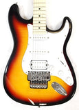 ELECTRIC GUITAR Locking Trem Custom Flame Sunburst 3 PU