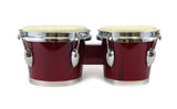 World Latin Bongos 7" and 8" Set - Red Wood