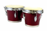 World Latin Bongos 7" and 8" Set - Red Wood