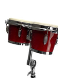 Adjustable Double Braced Bongo Stand and Gig Bag - Chrome