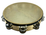 10" Round Tambourine with 18 Rings