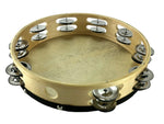 10" Round Tambourine with 18 Rings