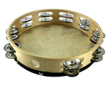 10" Round Tambourine with 18 Rings