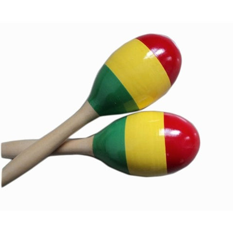 Pair of Large Wood Maracas