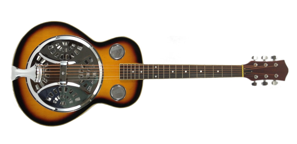 Acoustic/Electric Resonator Guitar with Steel Pan - Sepele Spruce