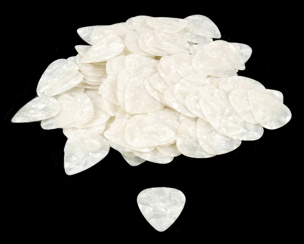 Set of 10 .71mm Guitar Picks - White Tortoise Shell – Zenison