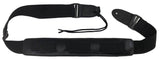 GUITAR STRAP GENUINE LEATHER Pad 1/2" Thick BLACK 47-60" Belt BASS ELECTRIC