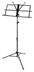 SHEET MUSIC STAND - MUSICAL SCORE NOTES TRIPOD Black Folding Carrying Bag NEW