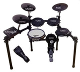 8 Piece Electronic Drum Set with Stand - Mesh, Rubber Heads