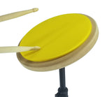 8in Drum Pad Practice Drum Set Accessories Colorful Drum Mute Pads - Round, Yellow