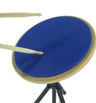 12in Drum Pad Practice Drum Set Accessories Colorful Drum Mute Pads -Round, Blue