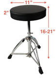 Adjustable Drum Seat/Stool - Double Braced, Swivel