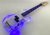 36" Children's LED Electric Bass Guitar - Clear Acrylic