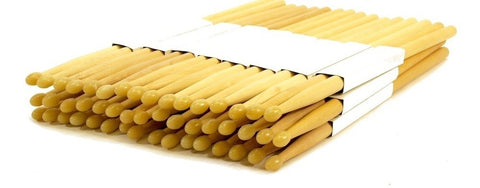 12 Pairs of Natural Maple Drumsticks - 7A Nylon Tip