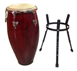 12" Conga Drum and Stand - Red Wine