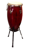 12" Conga Drum and Stand - Red Wine